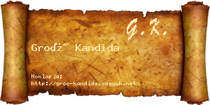 Groó Kandida névjegykártya